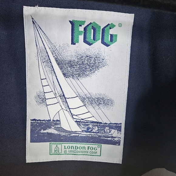 London Fog Men's Large Zip Windbreaker Jacket Teal Blue Colorblock Vintage Sail - Picture 5 of 16